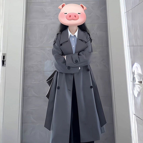 大码女装胖mm宽松休闲简约风风衣