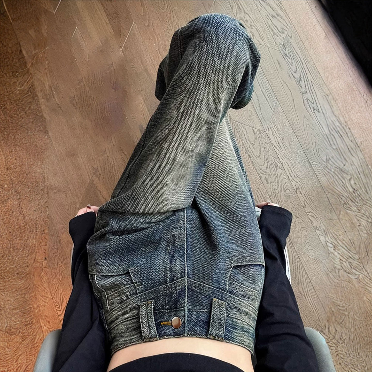 300斤特大码慵懒风减龄百搭牛仔裤女胖mm蓝色垂感高腰显瘦阔腿裤,女装/女士精品,大码裤装,淘宝优惠券,粉丝福利购,淘宝优惠卷