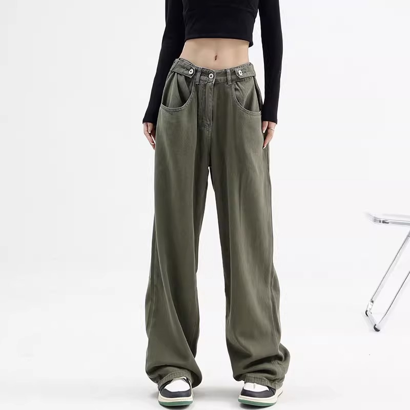 特大码美式高街vibe辣妹长裤女潮