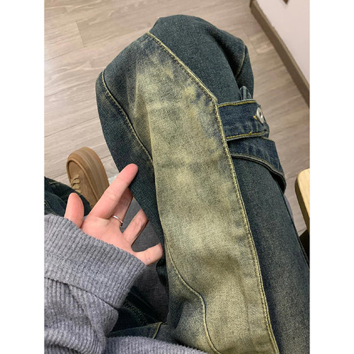 特大码美式高街hiphop辣妹拖地裤