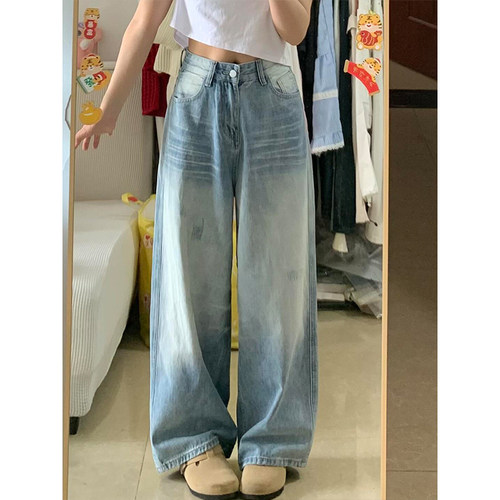 特大码美式复古ins宽松百搭长裤