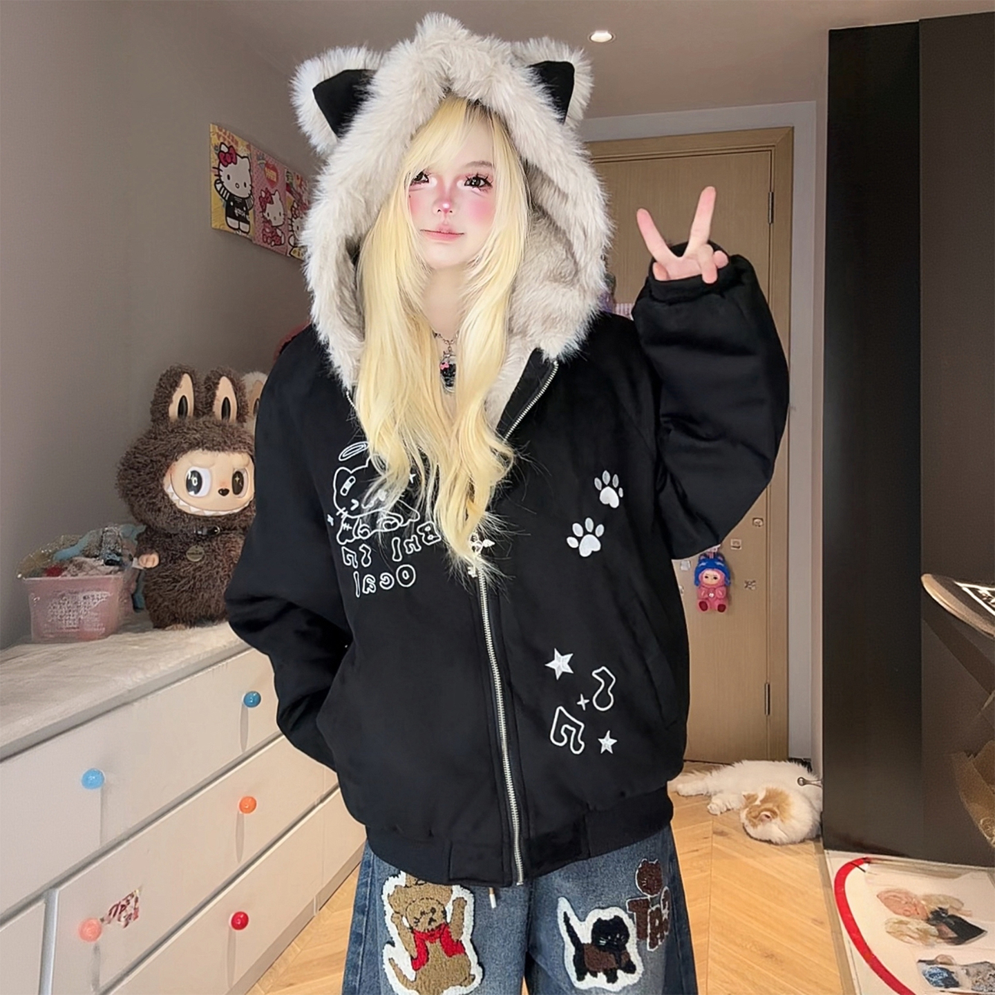 300斤大码休闲学院风减龄外套女