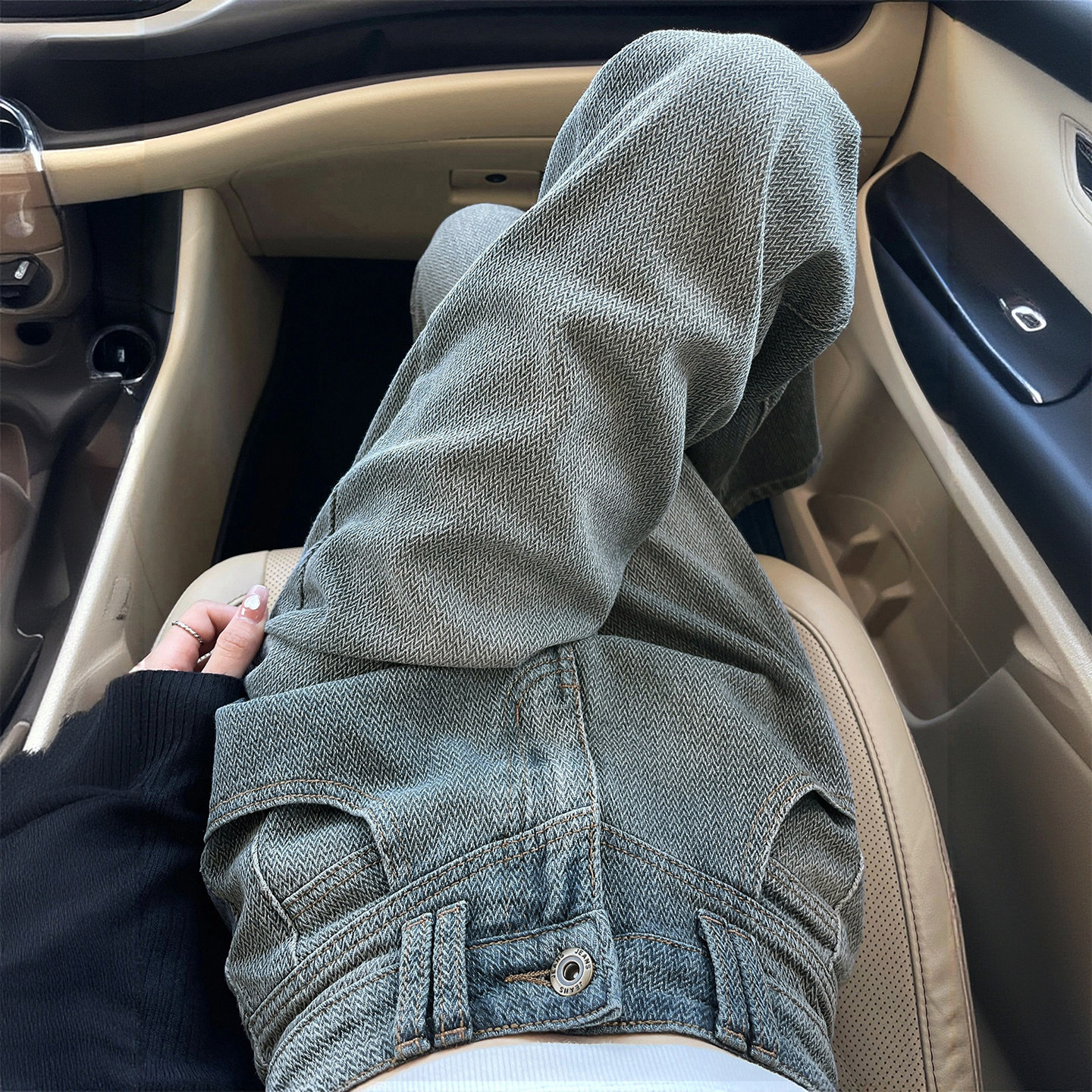 300斤大码女装美式百搭蓝色牛仔裤女胖mm高级感宽松显瘦阔腿裤子,女装/女士精品,大码裤装,淘宝优惠券,粉丝福利购,淘宝优惠卷