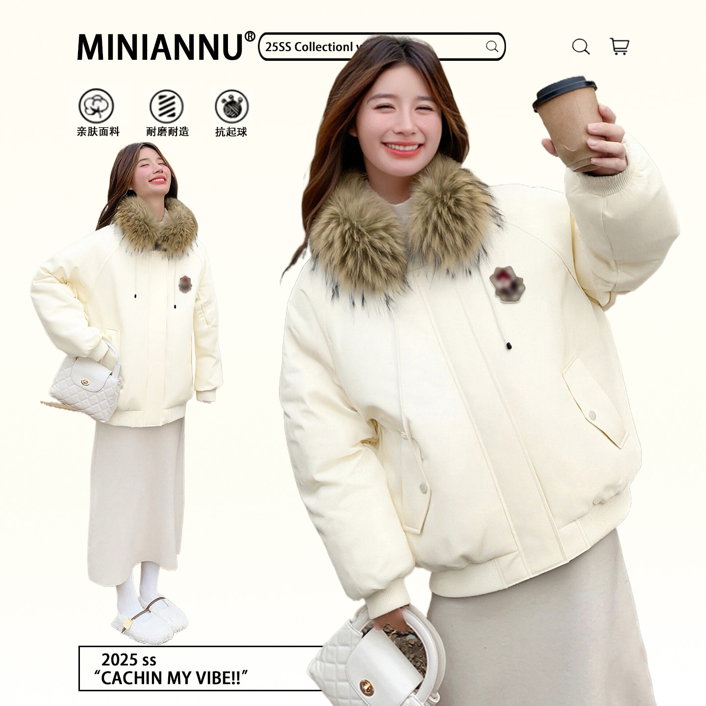 大码女装慵懒风韩版宽松休闲棉服