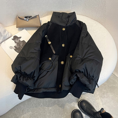 大码女装胖mm韩系慵懒风面包服女