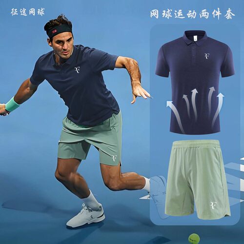 RF费德勒男网球速干透气POLO