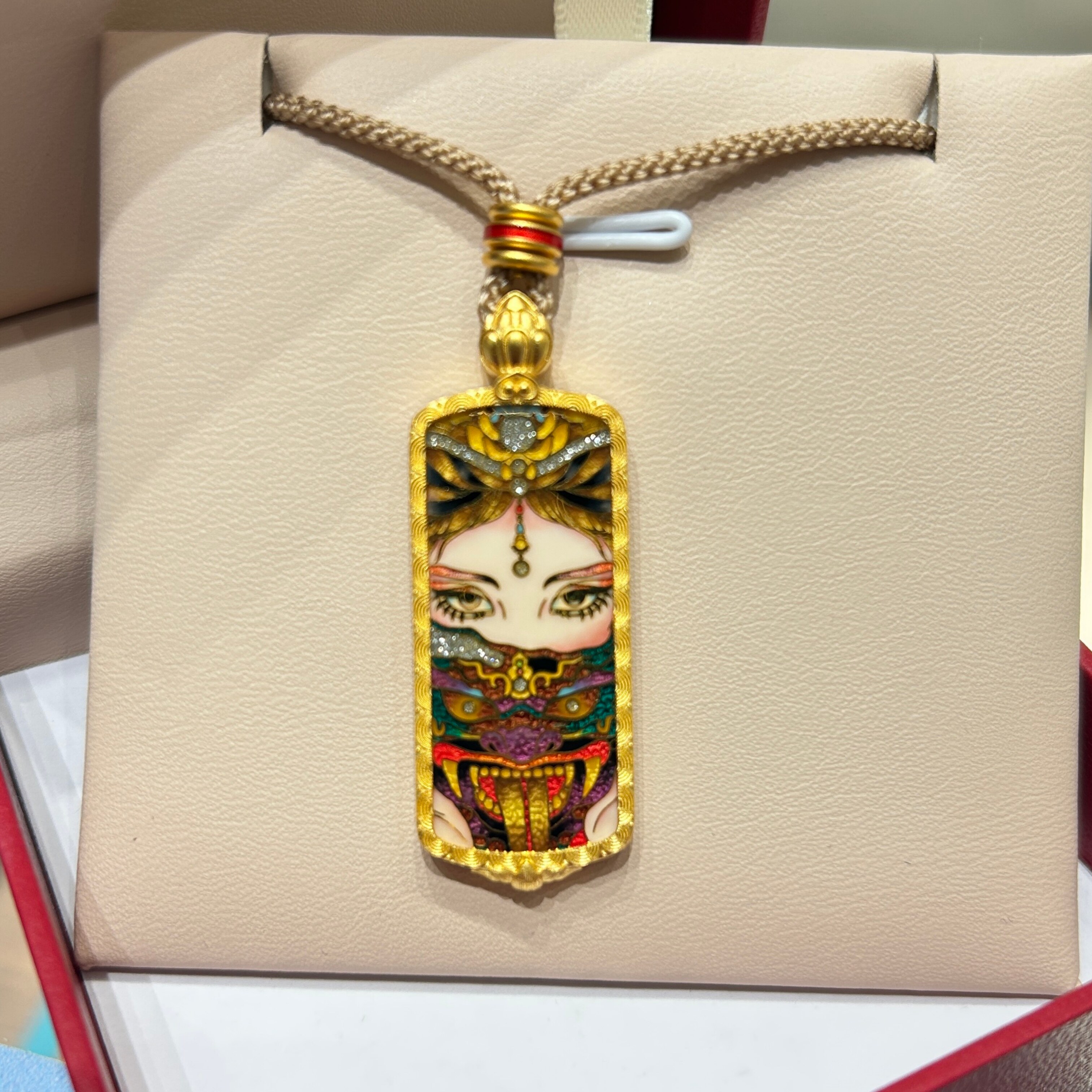 TSL谢瑞麟代购 足金999扎基拉姆小唐卡黄金吊坠挂坠 专柜正品