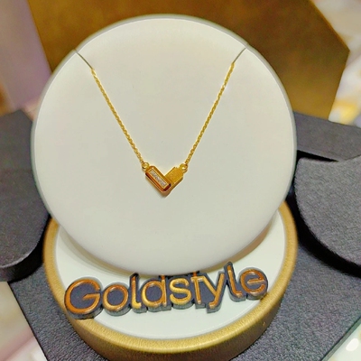 六福珠宝GoldstyleX足金点钻项链