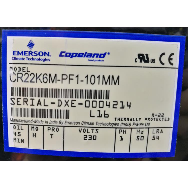 CR18K6-PFV-525/970 CR22K6M-PF1-101 CR22K6M- TFM谷轮2匹压缩机