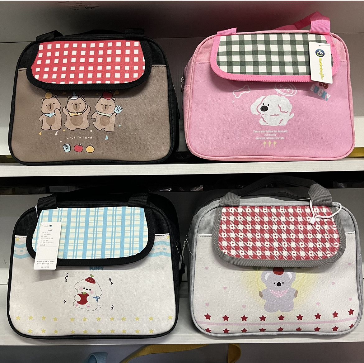 新款卡通可爱保温饭盒袋便当包小学生上学专用大容量便携式餐包图片