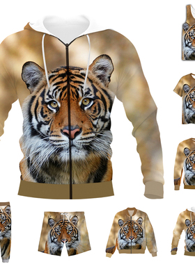 3D printed hoodie with long sleeves man 3D印花带帽长袖卫衣男