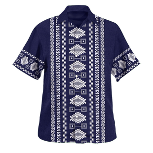 Long sleeve shirt with turtleneck print 翻领印花长袖衬衫男士