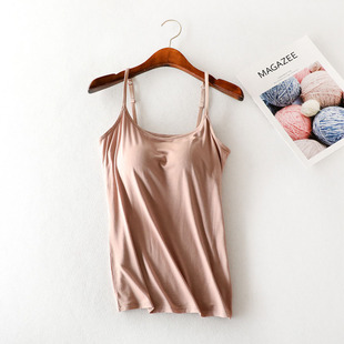 Modert, one-piece padded tank top 莫代尔一体式带胸垫吊带背心