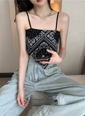 Cashew flower sling sexy vest woman 时尚腰果花吊带性感背心女