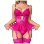 suspender piece Fashion neck one underwear 吊带V领连体内衣