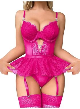 Fashion suspender V-neck one-piece underwear 吊带V领连体内衣