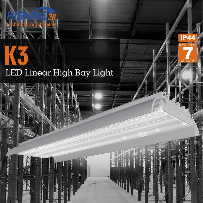 外贸线性工矿灯LED铝合金照明灯两侧防漏光天棚灯 吊链式仓库灯具