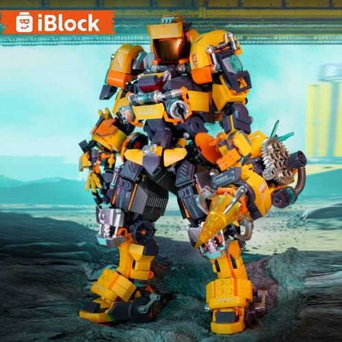 IBLOCK积木拼装玩具重工崛起工程师机甲男孩益智机器人生日礼物