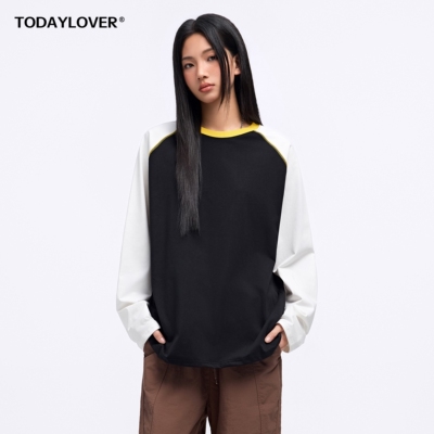 TODAYLOVER索罗娜插肩袖长袖T恤