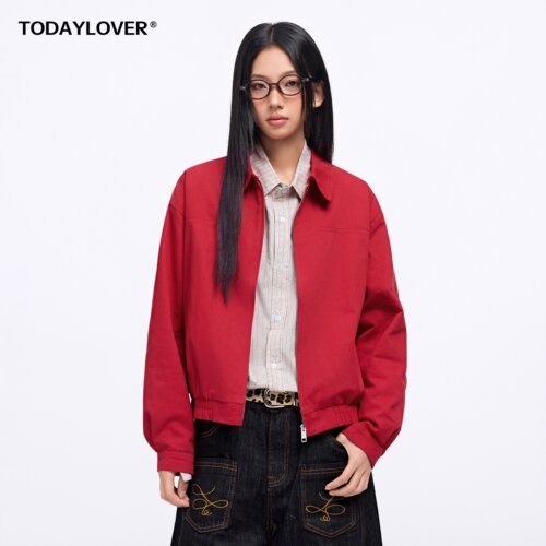 TODAYLOVER复古夹克外套女春季