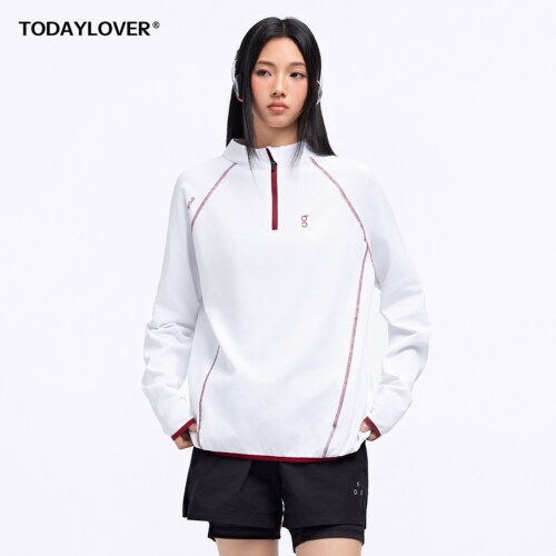 TODAYLOVER哈苏线半拉链卫衣女