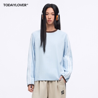 TODAYLOVER索罗娜圆领长袖T恤女