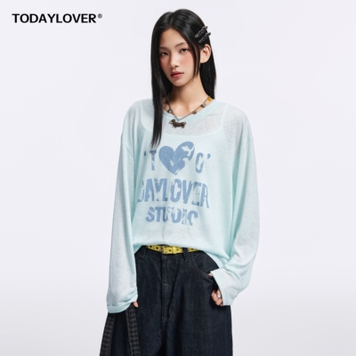 TODAYLOVER莱赛尔天丝圆领长袖T