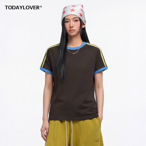 TODAYLOVER索罗娜圆领T恤女