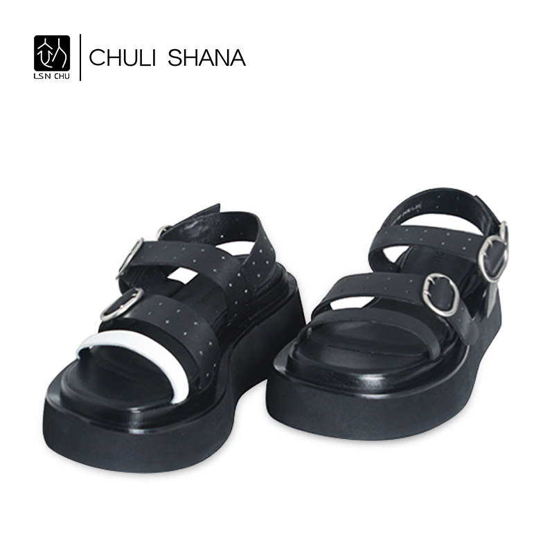 【缭绕】厚底复古时尚凉鞋外穿女