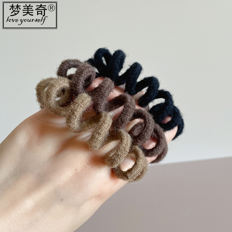 羊毛毡电话线发圈女发绳加粗款