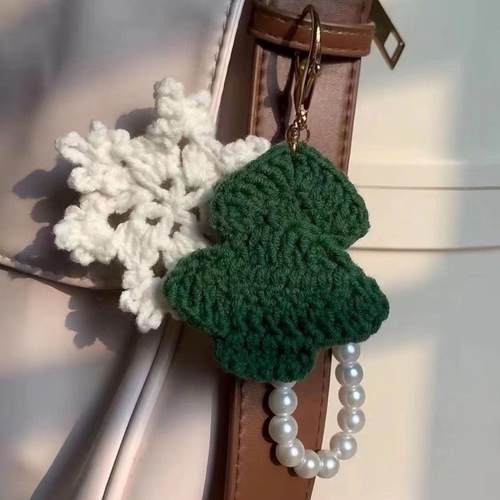 手工编织圣诞树雪花材料包DIY手织新款柔软手编圣诞节礼物毛线钩