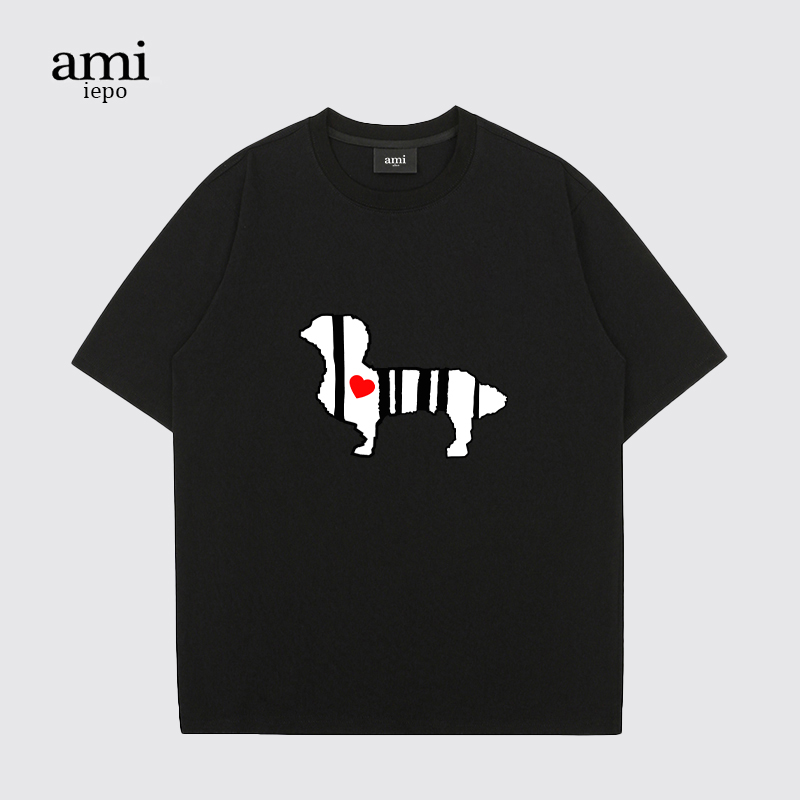AMI半袖潮牌小狗短袖t