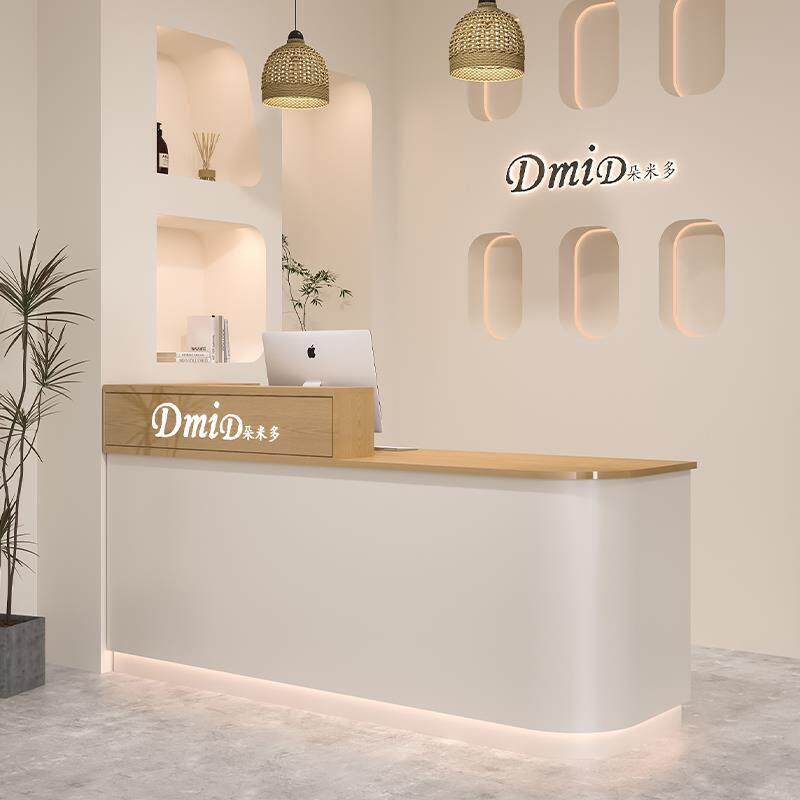 现代美容美发美甲店吧台简约现代简约柜台前台接待台服装店收银台