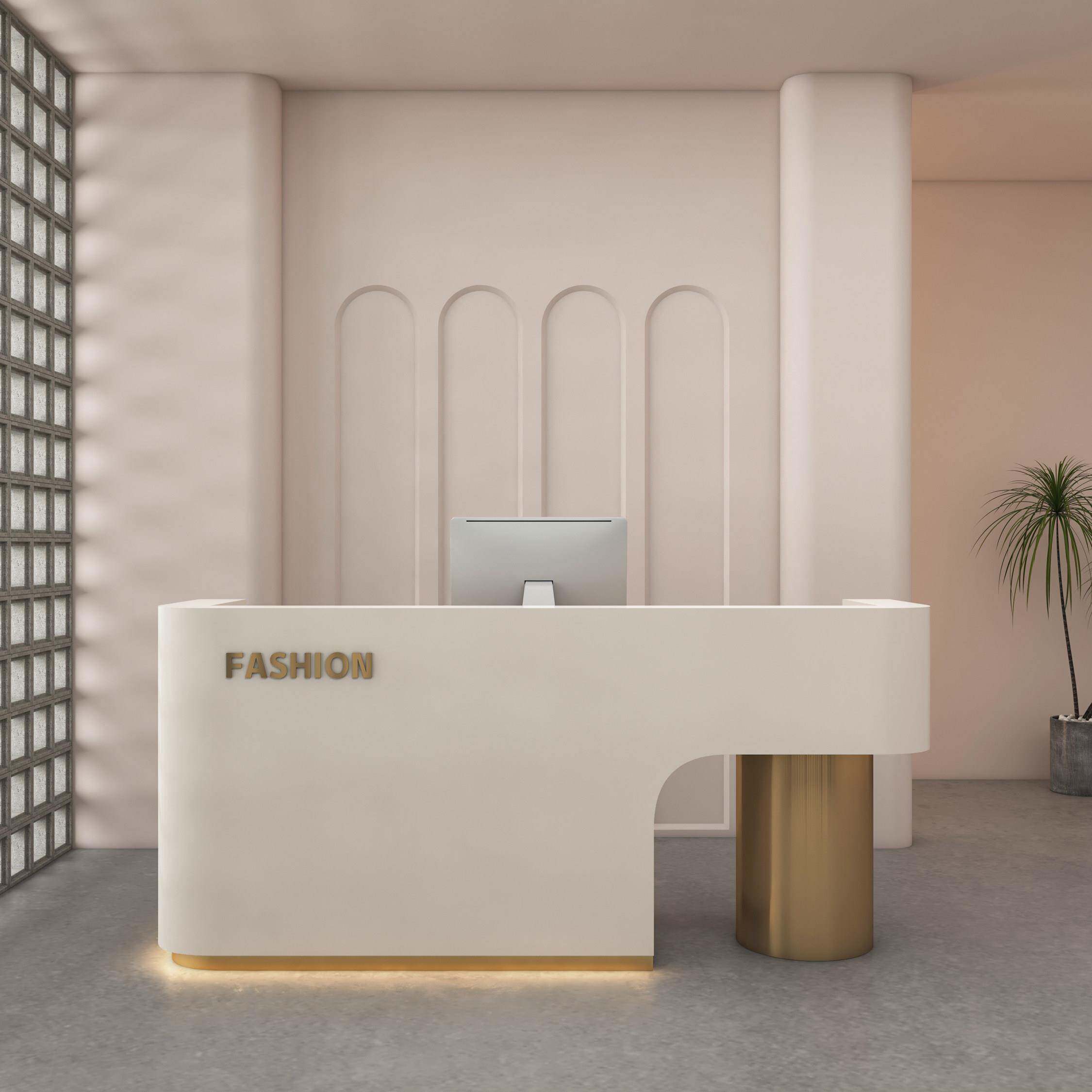 服装店收银台简约现代美容院前台美发店吧台医美公司瑜伽馆接待台