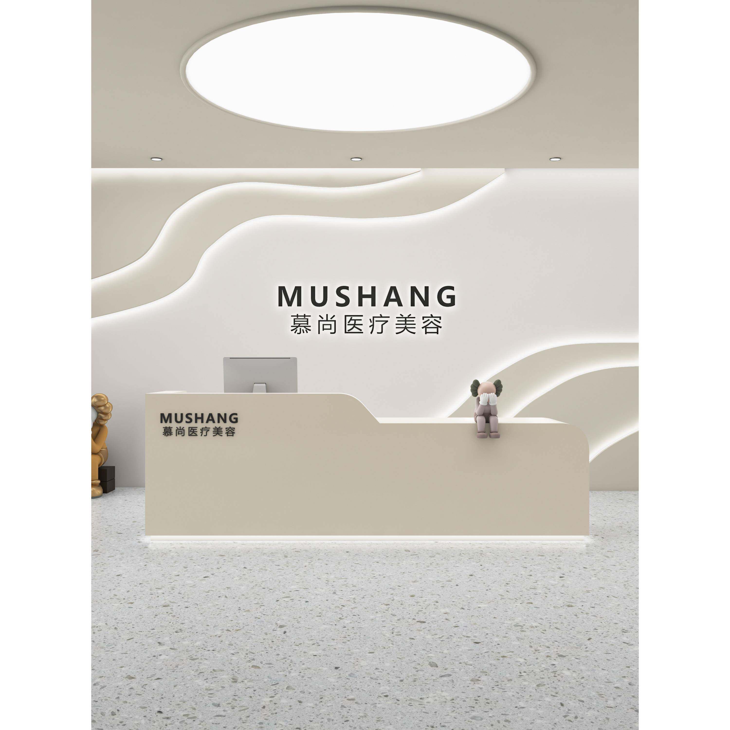 简约美容院收银台医美诊所前台烤漆公司接待台服装店瑜伽馆吧台桌