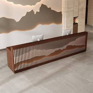 新中式吧台收银柜台养生馆足浴店接待台民宿前台茶庄馆饭厅酒店前