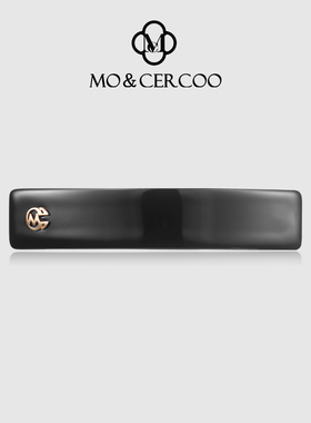 MoCercoo新款简约黑色发夹小号横夹高级感醋酸发卡半扎发发夹