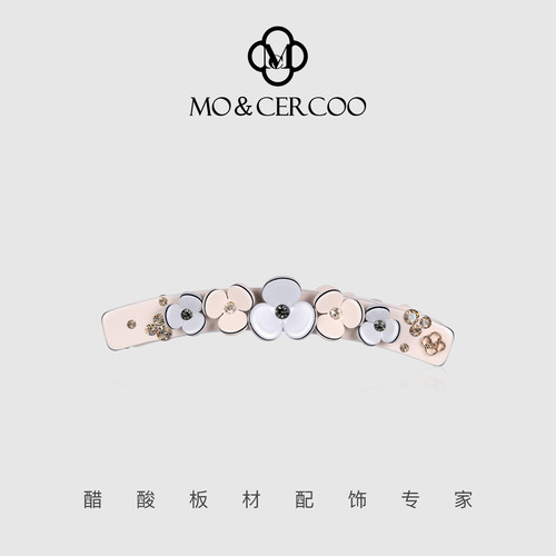 Mo&Cercoo/墨蔻醋酸小花弹簧夹子