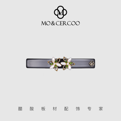 Mo&Cercoo2024新款高端发夹女人工珍珠横夹子头饰后脑勺横夹优雅