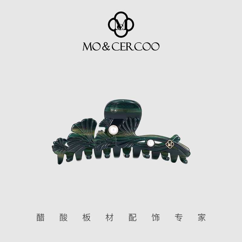 MoCercoo原创高级感绿色大号发卡抓夹醋酸板材时尚饰品鲨鱼夹发夹,饰品/流行首饰/时尚饰品新,发饰,淘宝优惠券,粉丝福利购,淘宝优惠卷