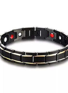 可拆卸磁石手链情侣手环男士手链量子磁性黑金色防静电男女礼物