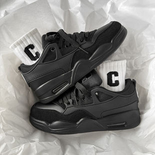 十大名牌2026新款春季aj黑武士男鞋透气运动情侣板鞋厚底增高百搭