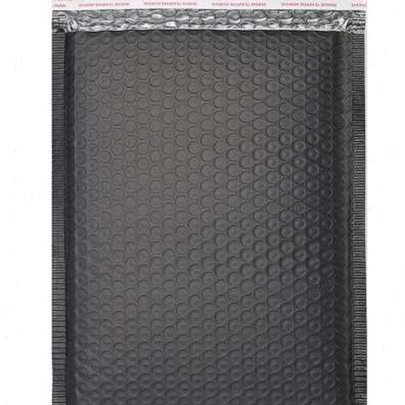 气泡袋黑色哑光服装包装用信封共挤膜快递打包泡沫袋包装袋子定制