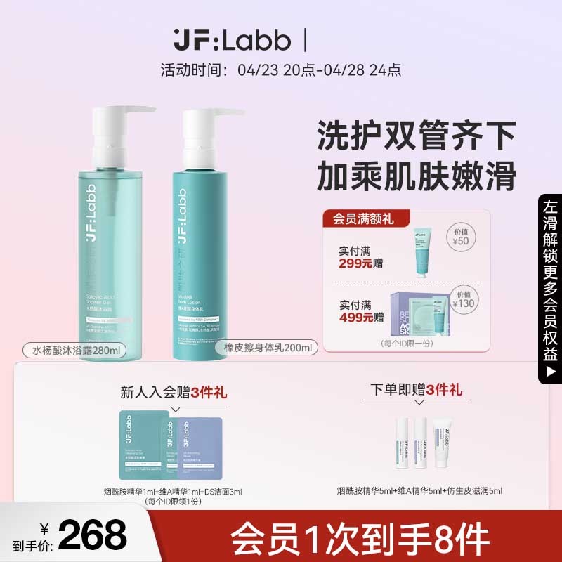 JF LABB/肌肤之研橡皮擦身体乳果酸维a水杨酸改善背祛痘光滑肌肤