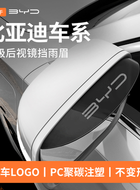 适配比亚迪秦PLUSDMI宋L/PRO汉海鸥PLUS元UP唐驱逐舰后视镜挡雨眉