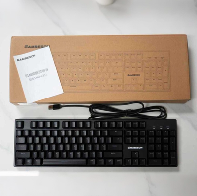 秀育/GamBeson黑轴RBG机械键盘黑色有线机械键盘游戏办公通用