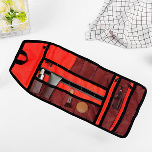 防水旅行化妆包便捷式悬挂手提化妆品收纳袋展开多插洗漱包