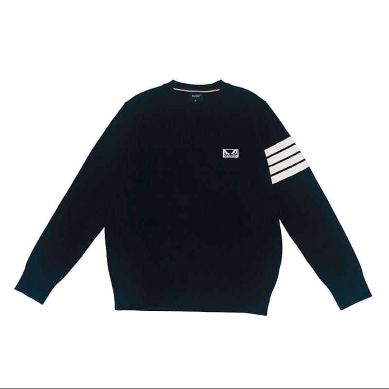 【081】BAD BOY圆领刺绣小标长袖毛衫BYW25081