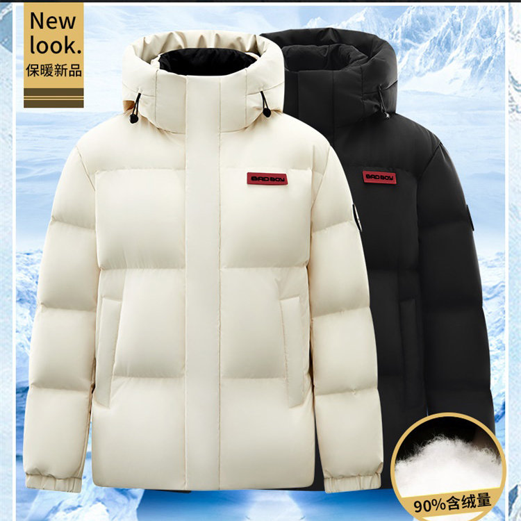 【093】BAD BOY连帽休闲羽绒服- 短款