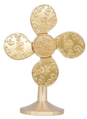 风生水起招财摆件铜风车财源广进客厅家用小风扇开运礼物工艺礼品